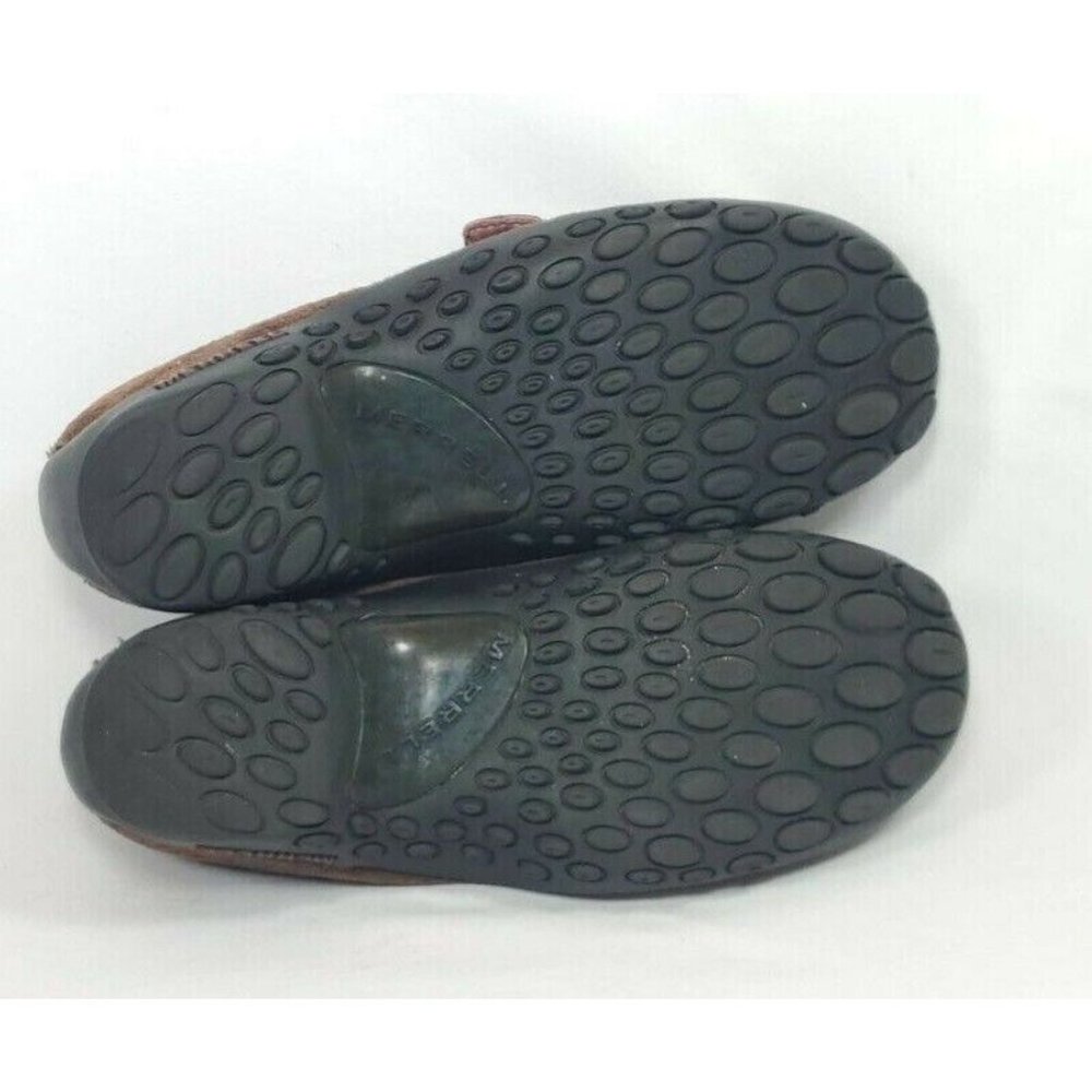 Merrell Plaza Bandeau Mary Jane Slip On Shoes Women's Size 6.5 Brown Suede - Picture 8 of 8